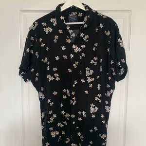Abercrombie & Fitch Floral Button Down Short Sleeve Shirt SIZE XL